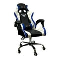 thumbnail image 3 of ViscoLogic Chaise de Jeu Ergonomique de Bureau d'Ordinateur de Course de Hauteur Réglable (Bleu Noir Blanc, 3 of 11