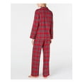 thumbnail image 2 of FAMILY PJs Sets Red Flannel Notched Collar Printed Long Sleeve V Neck Button Up Straight leg Everyday  Size XL, 2 of 4