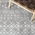 thumbnail image 6 of SAFAVIEH Berber Fringe Vinal Aztec Shag Area Rug, Light Gray/Ivory, 8' x 10', 6 of 11
