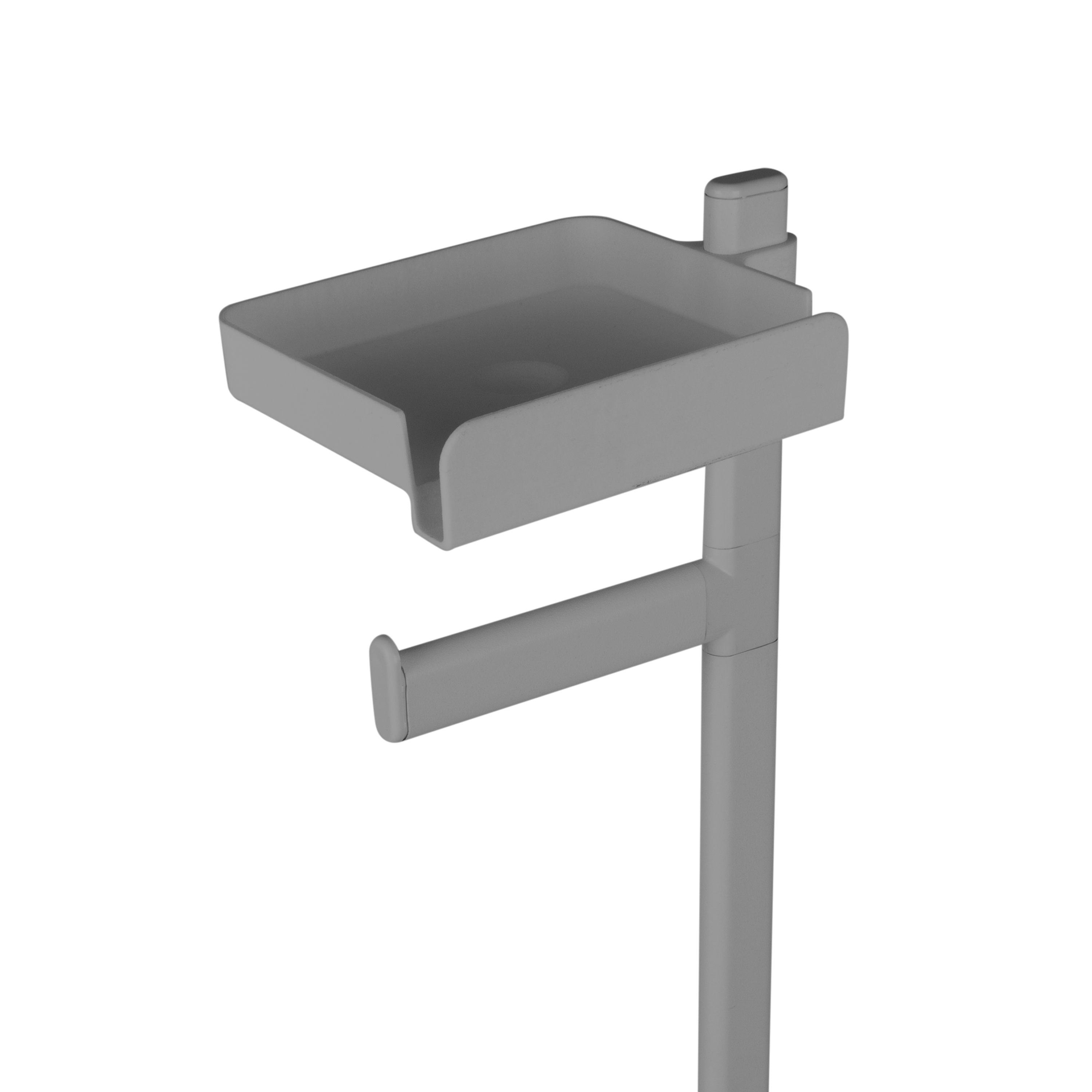 Bath Bliss 3 in 1 Freestanding Toilet Paper Dispenser in Grey