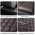 thumbnail image 6 of Fit for Suzuki Forenza 2004, Black and Coffee Car Seat Covers, Faux Leather 5 Piece Full Set Anti-Slip Beautify Interior, Upgrade the Car's Interior, 6 of 9