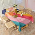 thumbnail image 3 of Colorful Tie Dye Mountain Pattern Rectangle Tablecloth 60"x102",Waterproof Polyester Rectangle Table Cloth, Wipeable Spillproof Polyester Tablecloth for Dining, Camping, Indoor and Outdoor, 3 of 6