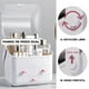 thumbnail image 5 of Organizador de Cuidado de la Piel,caja de almacenamiento con cubierta última intervensión de polvo, asa portátil, impermeable abierta deVitrinas cosméticas multifunción para (rosa), 5 of 7