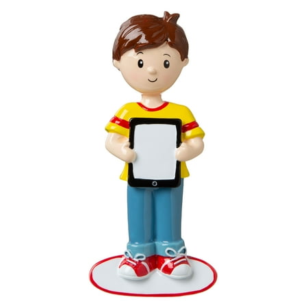 Pics About Christmas Boy with IPad (I have a pic) Personalized Christmas Tree Ornament DO-IT-YOURSELF ()