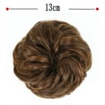 thumbnail image 2 of Synthetic Messy Bun Chignon Donut Gary Brown Color Hair Bun Pad Elastic Hair Rope Rubber Band Hair Extensions, 2 of 8