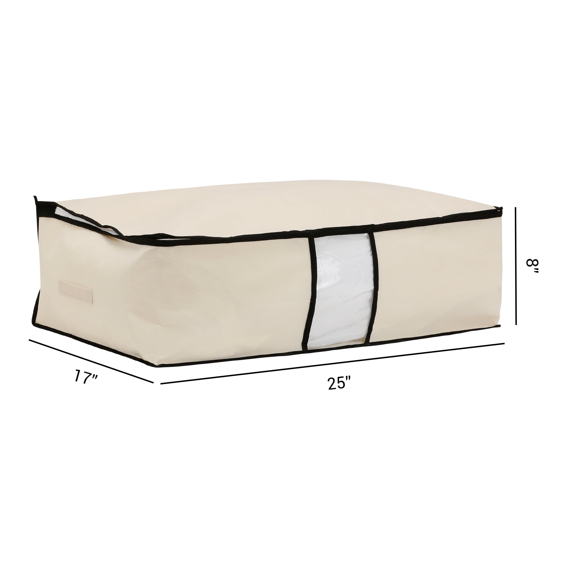 Unique Bargains 1 Pack Clothes Storage Bags Moving Bags Beige 25*17*8in