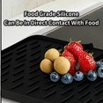 thumbnail image 6 of Silicone Dish Drying Mat for Kitchen Counter with Built-in Drain, Easy Clean Pad for Countertop Protection, Non-Slip Drain Pad , Multiple Use (Black, 16" x 13"), 6 of 7