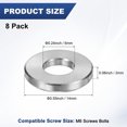 thumbnail image 3 of Espaciadores de acero inoxidable Uxcell 8Pcs M6 6mm ID x 14mm OD x 2mm l para tornillos y pernos, 3 of 6