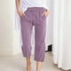 thumbnail image 1 of WILLBEST Pantalones Casuales para Mujer, con Botones, Pierna Ancha, Bolsillos, Ligeros, Cintura Alta, Ajustables, con Nudo, Corte Holgado. Extra Grande, 1 of 4