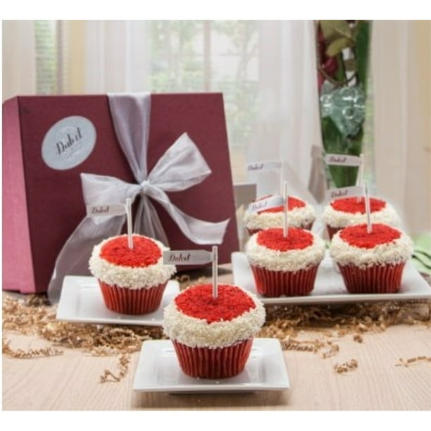 Dulcet Gift Baskets Favorite Red Velvet Cupcakes Partially