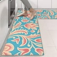 thumbnail image 2 of Kitchen Rugs Sets Of 2,Blue and Pink Pioneer Flower Anti Fatigue Kitchen Mat Rugs Non Slip Washable,Decorative Kitchen Floor Mats for Kitchen,Sink,Laundry,17"X47", 2 of 5