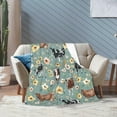 thumbnail image 6 of Cow Print Blanket Soft Warm Cute Cow Flowers Throw Blanket Fluffy Plush Lightweight Cozy Cows Fleece Flannel Girls Gift Blankets for Kids Adults 60"X50", 6 of 6