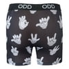 Odd Sox Men's Novelty Boxer Brief, Hand Signs, Graphic Print, Pair, Small