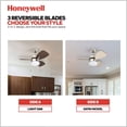 thumbnail image 4 of Open Box Honeywell Ocean Breeze 30" Indoor Ceiling Fan w/Light, Brushed Nickel, 4 of 12