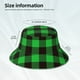thumbnail image 3 of Balery Buffalo Plaid Green Black Sombreros para el sol para hombre y mujer, sombrero de pescador con UPF 50+, 3 of 6