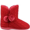thumbnail image 3 of Fleet & Foster Womens Apple Pom Pom Slippers, 3 of 4