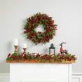 thumbnail image 4 of Northlight Cedar, Pine and Red Berries Artificial Christmas Wreath - 28" - Unlit, 4 of 9