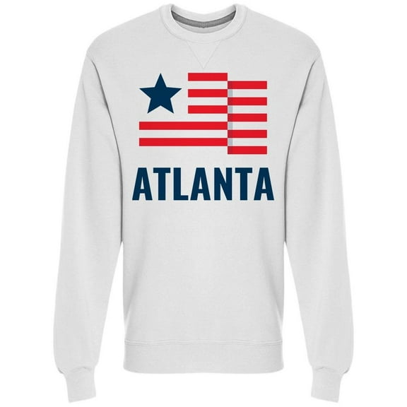 Atlanta, With Usa Flag Sweatshirt Men -Image by Shutterstock, Male Small
