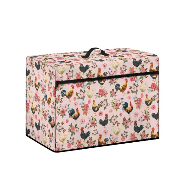 HELLHERO Rooster Sewing Machine Storage Cover and Carrying Handle Lightweight Pocket