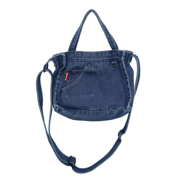 Crossbody Bags for Women, Retro Small Denim Shoulder Bag, Dark Blue