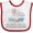White and Red, variant on Inktastic My Poppy Loves Me to the Moon and Back Elephants in Clouds Boys or Girls Baby Bib