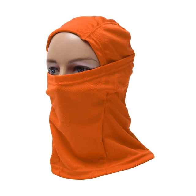 Máscara Facial Completa de Poliéster Cubierta Transpirable, Absorbe el Sudor Color Rojo Naranja 1 Pcs