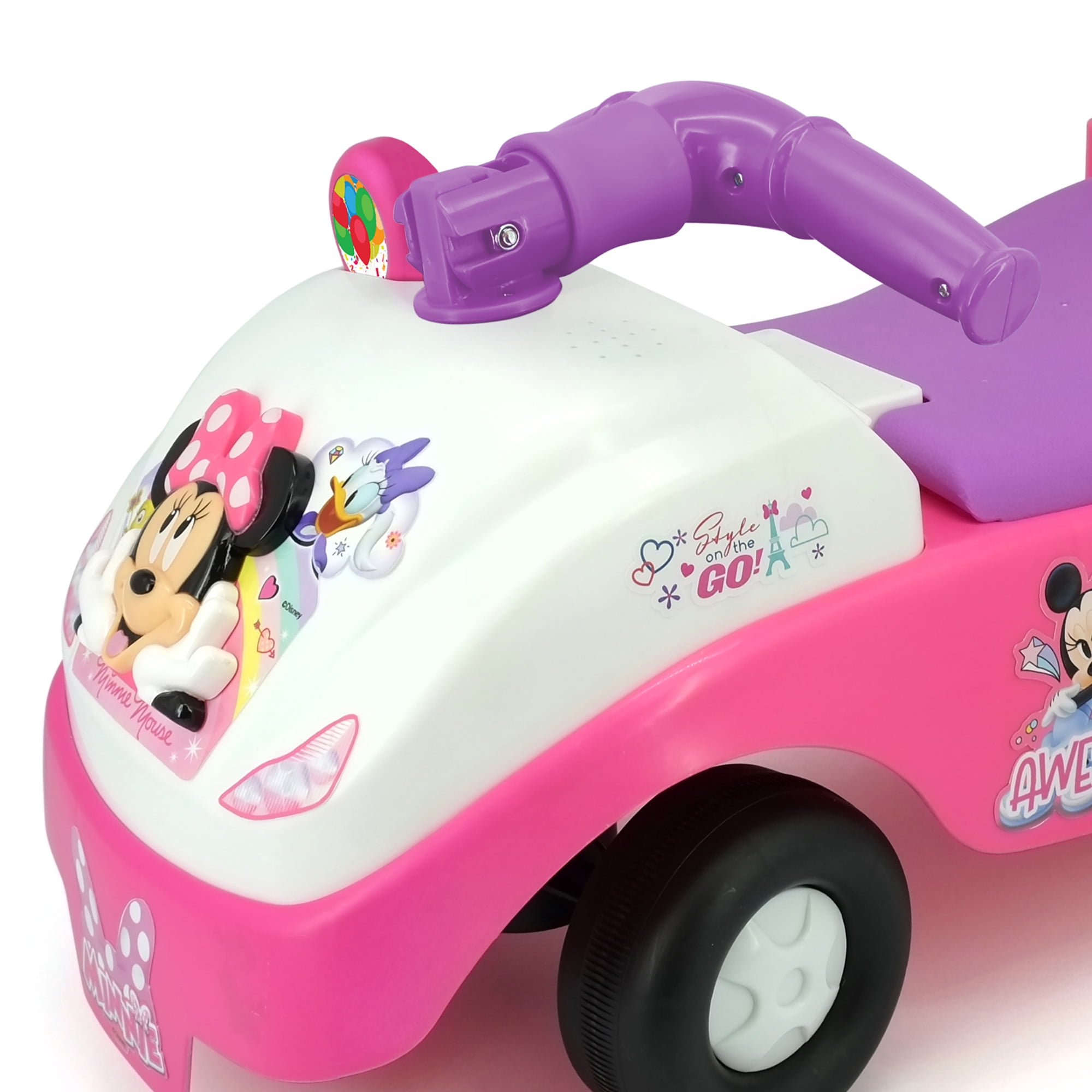 Kiddieland Adorable Kid Push & Pedal Ride-On, Plastic Pink, 19.50 x 9.85 x 18.25 Inches, 4.9 lbs
