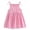 Pink, variant on Girls Dresses Solid Flower Striped Princess Party Sun Kids Outfits
