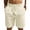 #02 Beige 【Mix & Match: Choose Your Favorites】, variant on Men Casual Shorts, Solid Elastic Waist Loose Fit Pocket Beach Pants, Quick Dry Breathable Lightweight for Hiking Gym Daily Wear, Summer Vacation | AESTIVO,Army Green L