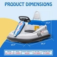 thumbnail image 4 of Garvee 6V Bumper Car for Toddlers, Ride-On Toys for Kids 1.5-6 Years Old with 360 Degree Spin, 2-Speeds, Lights, Music & Horn, White, 4 of 7