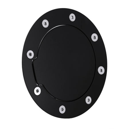 All Sales 6050GK Race Style Billet Fuel Door; Gloss Black Ring/Door; Non Locking; 6 1/2 in. Ring O.D. 4 1/2 in. Door O.D.;