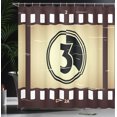 thumbnail image 4 of Ambesonne Old Hollywood Shower Curtain, Countdown Screen, 69"Wx70"L, Brown Camel and Black, 4 of 5