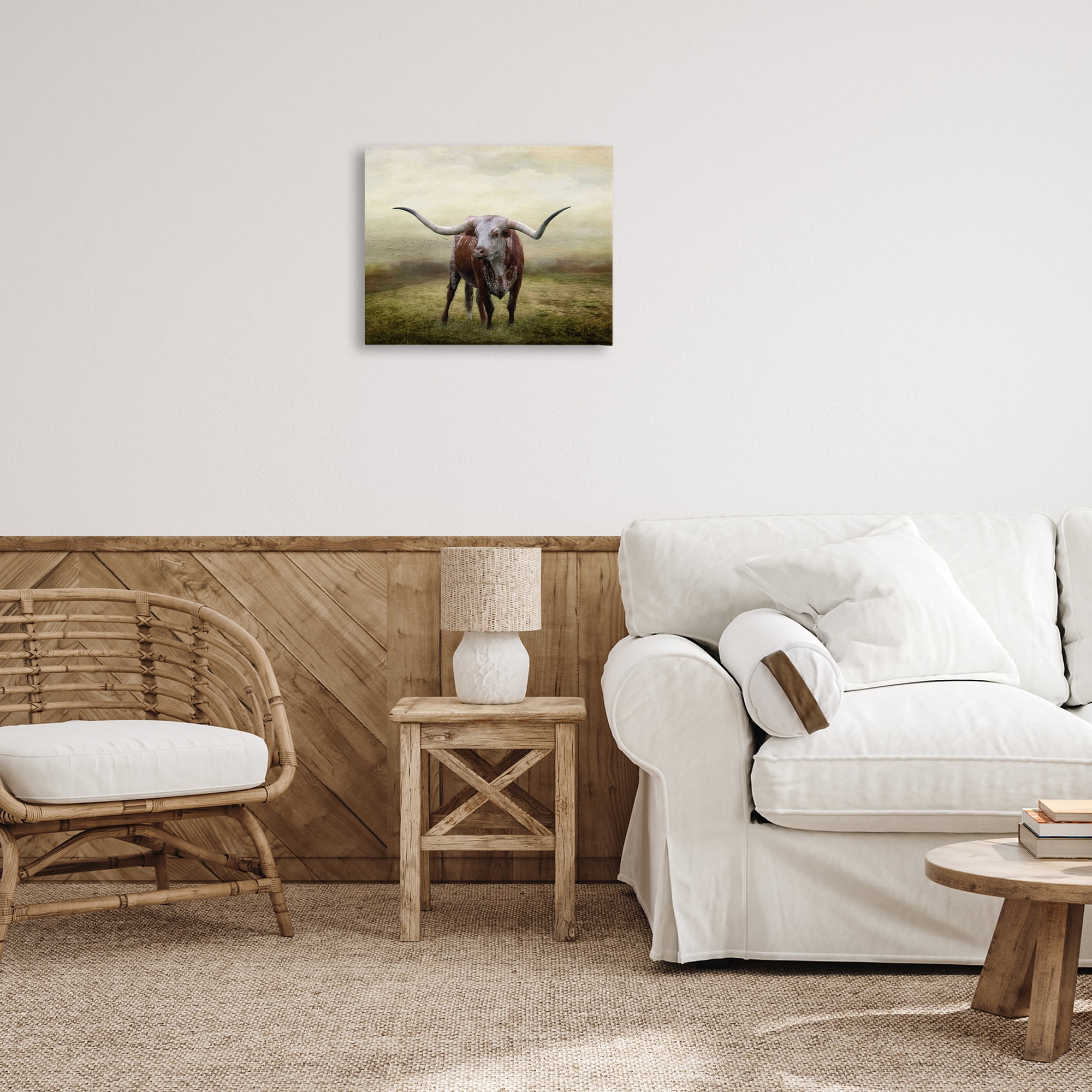 Stupell Industries Pride Of The Longhorn Animals & Insects Photography Gallery Wrapped Canvas Art Print Wall Art, 20 x 16