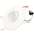 thumbnail image 1 of Bulbrite 861498 0,83 Po. Kit de Lumière Encastrée à DEL Intégrée Réglable pour Rénovation avec Cardan - Équivalent de 65 Watts, 2700K - Lot de 4, 1 of 1