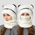 thumbnail image 1 of Sombrero de invierno de punto grueso para mujer | Gorro cálido forrado de forro polar con cobertura de orejas y rostro | Lana cortaviento, ajuste elástico y acogedor, gorra térmica suave para clima, 1 of 8