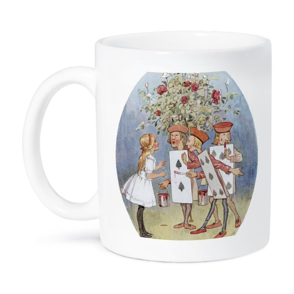3dRose, Painting the Roses Red Vintage Alice in Wonderland, 15oz Mug