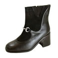 thumbnail image 5 of PEERAGE Darla Women's Wide Width Casual Dress Leather Booties, 5 of 8