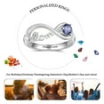 thumbnail image 3 of Mementos USA Personalized Sterling Silver Mother's Ring with Birthstone-Mother's Day Gift, 3 of 6