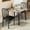 Grey - 1 Table+2 Chairs, variant on M optimized Dining Table Set for 4, Kitchen Table and Chairs for 4 with with Chamfer Design, 5 Piece Dining Room Table Set for Small Space, Home Kitchen, Apartment