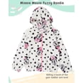 thumbnail image 2 of Disney Minnie Mouse Toddler Girls’ Sherpa Outfit Set - Two Piece Fuzzy Zip-Up Hoodie Jacket & Jogger Pants with Allover Print (Ivory, 3T), 2 of 5
