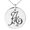 Silver, variant on Stainless Steel Letter A Initial Floral Monogram Engraved Small Medallion Circle Charm Pendant Necklace