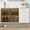 White, variant on Senfot Fluted Sideboard Buffet Cabinet with Glass Doors & Drawers, Marble Top Kitchen Storage, Modern Dining Room Console for Living Room - Black