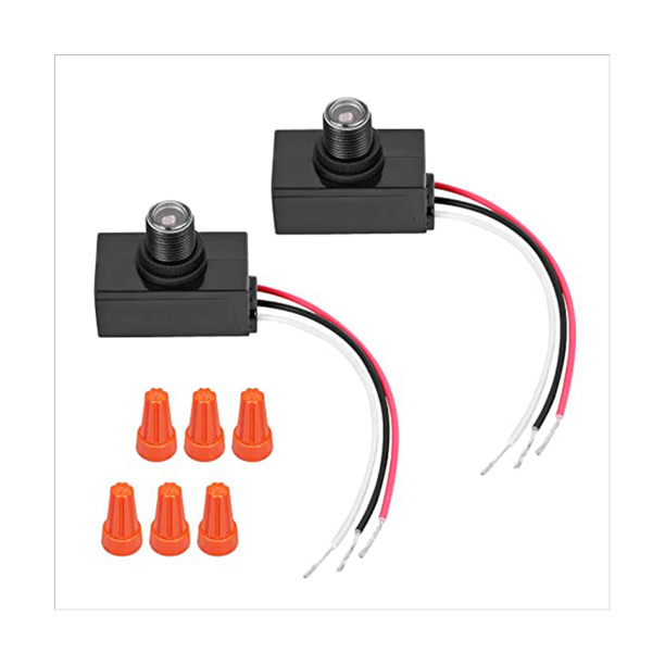 Symkmb Dusk to Dawn Sensor 2 Packs, Photocell Light Sensor for Outdoor