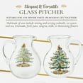 thumbnail image 4 of Spode Christmas Tree Glass Pitcher - Festive 96 Oz Large Glass Pitcher for Holidays, Crystal-Clear Beverage Pitcher with Handle for Cocktails, Water, Juice, Lemonade - Dishwasher Safe, 4 of 7