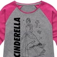 thumbnail image 3 of Disney Princess - Cinderella Sketch - Toddler & Youth Girls Raglan Graphic T-Shirt, 3 of 5