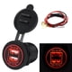 thumbnail image 2 of Cargador USB para Coche a Prueba de Agua, Cargador de Motocicleta Barco 4.2A Cargador de teléfono móvil USB de Doble Apertura(Rojo) Ecomeon no, 2 of 5