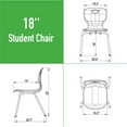 thumbnail image 6 of Correll CSC 18" Classic Metal/Plastic Stacking Student Chair in Blue (Set of 6), 6 of 6