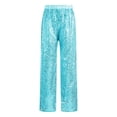 thumbnail image 3 of vastwit Kids Girls Sequin Hip-hop Jazz Dance Pants Elastic Loose Trousers Party Show Costume 2024 Light Blue 14, 3 of 7