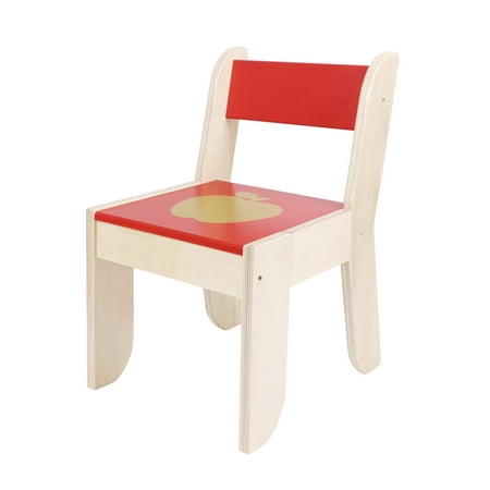 Labebe Chair forKids Red for 1 to 5 Years Old Kids, Pair with Red Apple Table Set, SolidWood, Use for Painting/Reading/Group Play in Classroom & Home, CreativeBirthday