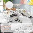 thumbnail image 2 of Cal King 4 Piece Bedding Set Panda Sitting on The Toilet Soft Breathable Duvet Cover and Pillowcase,Farm Flower Retro Wood Grain Duvet Cover Set Washable Bed Sheets for Bedroom Dormitory Guest Room, 2 of 9